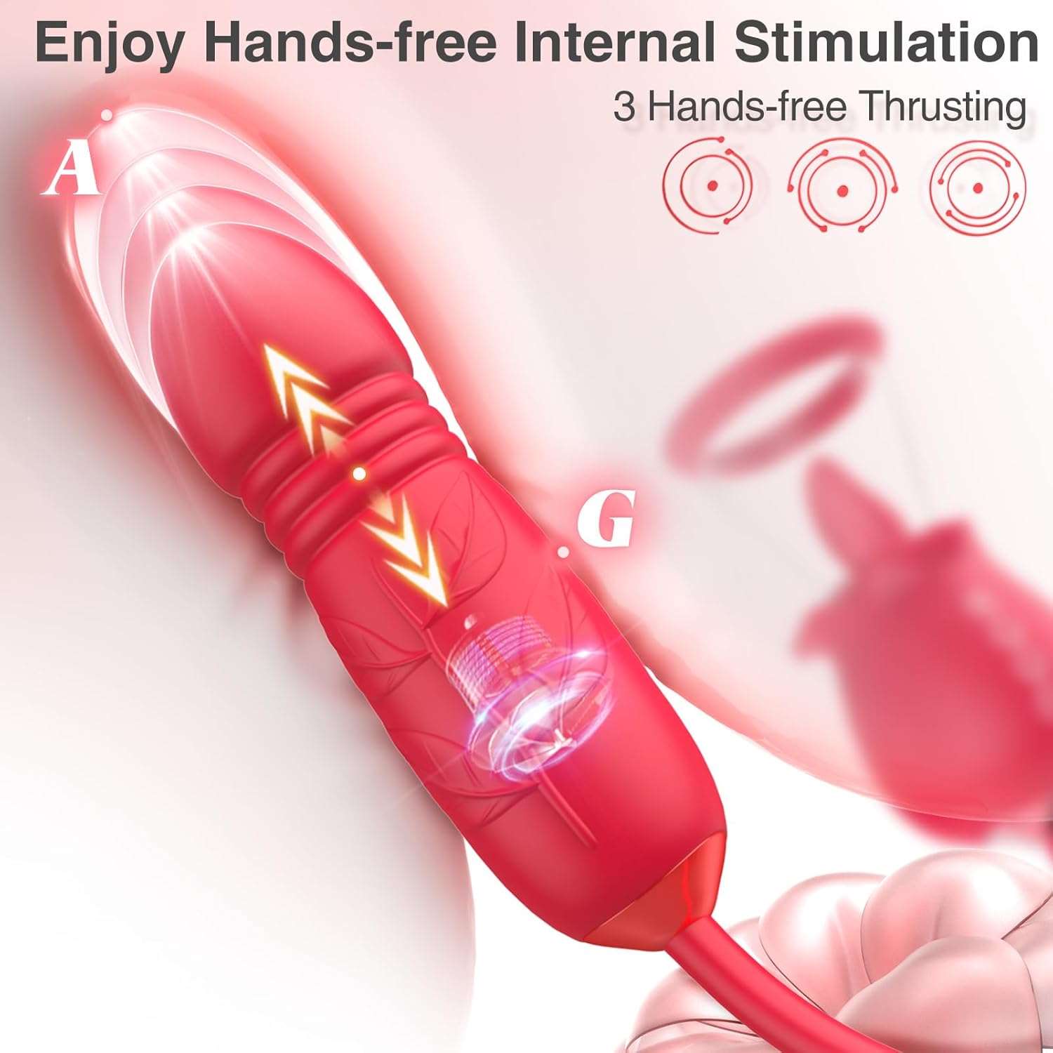 RoseBloom Clit Suction Dildo Vibrator-3