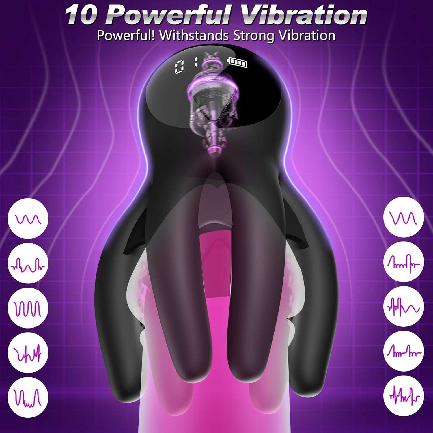SecretGrip APP Control Training Vibrations Penis Stroker-1