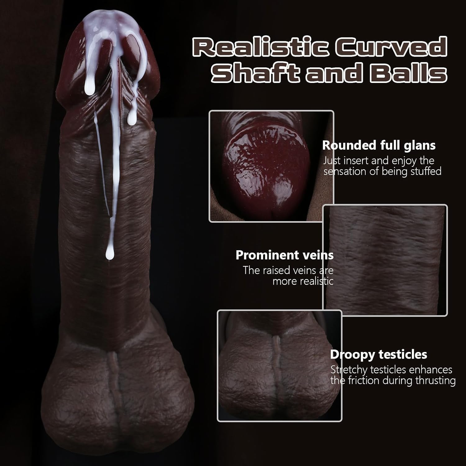 ThickForce Ebony Silicone Dildo-1