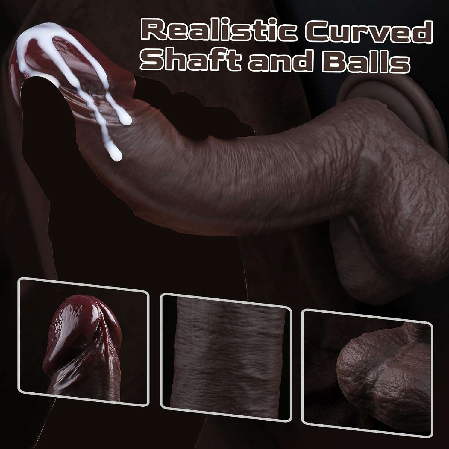 ThickForce Ebony Silicone Dildo-3
