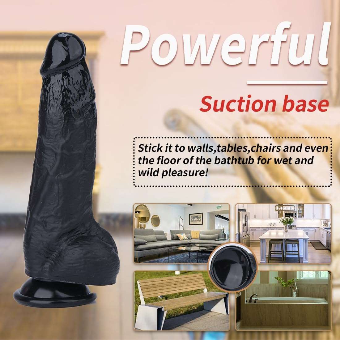 ThickWave Dual-Density Realistic Ebony Dildo-4