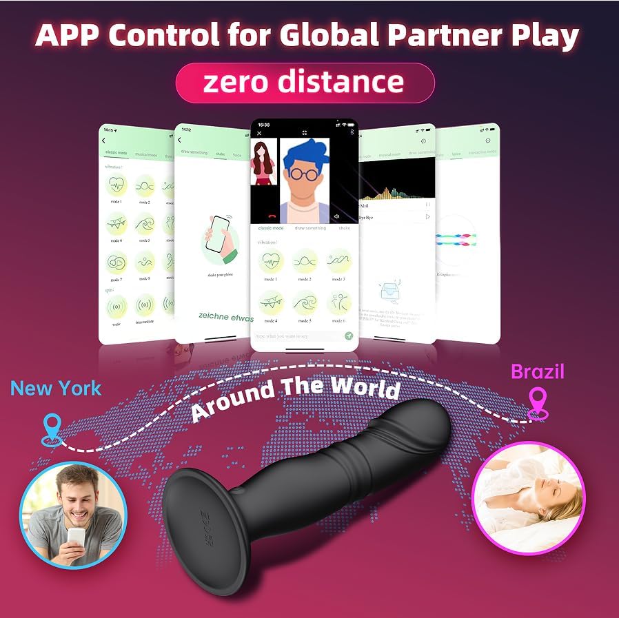 Thrusting Anal Plug Dildo Vibrator-3