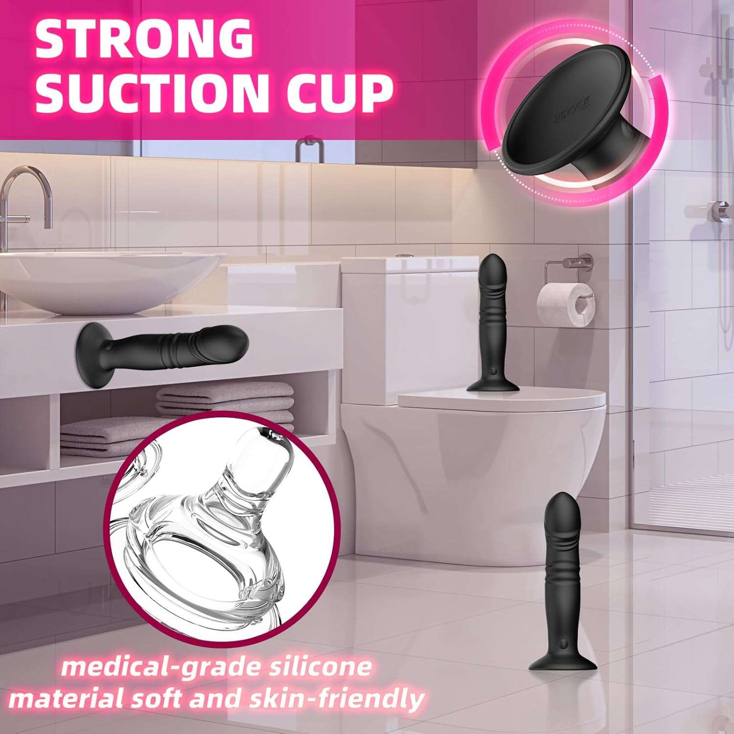 Thrusting Anal Plug Dildo Vibrator-4