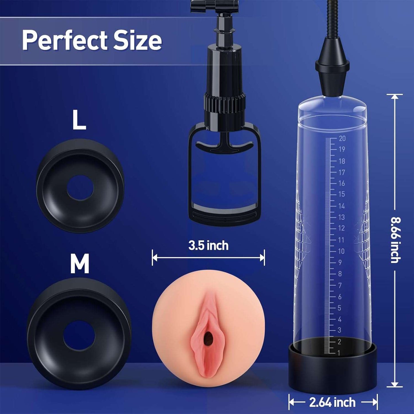 TouchLift Manual Strength Chamber Penis Pump-4