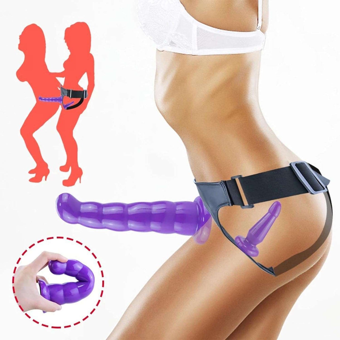 TwiceTheTouch Dual Pleasure Strap-On Pegging Dildo-1