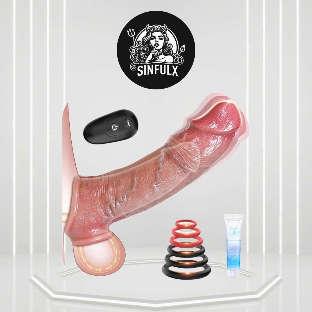 VibeSleeve Remote Control Penis Sleeve Rings Set-0