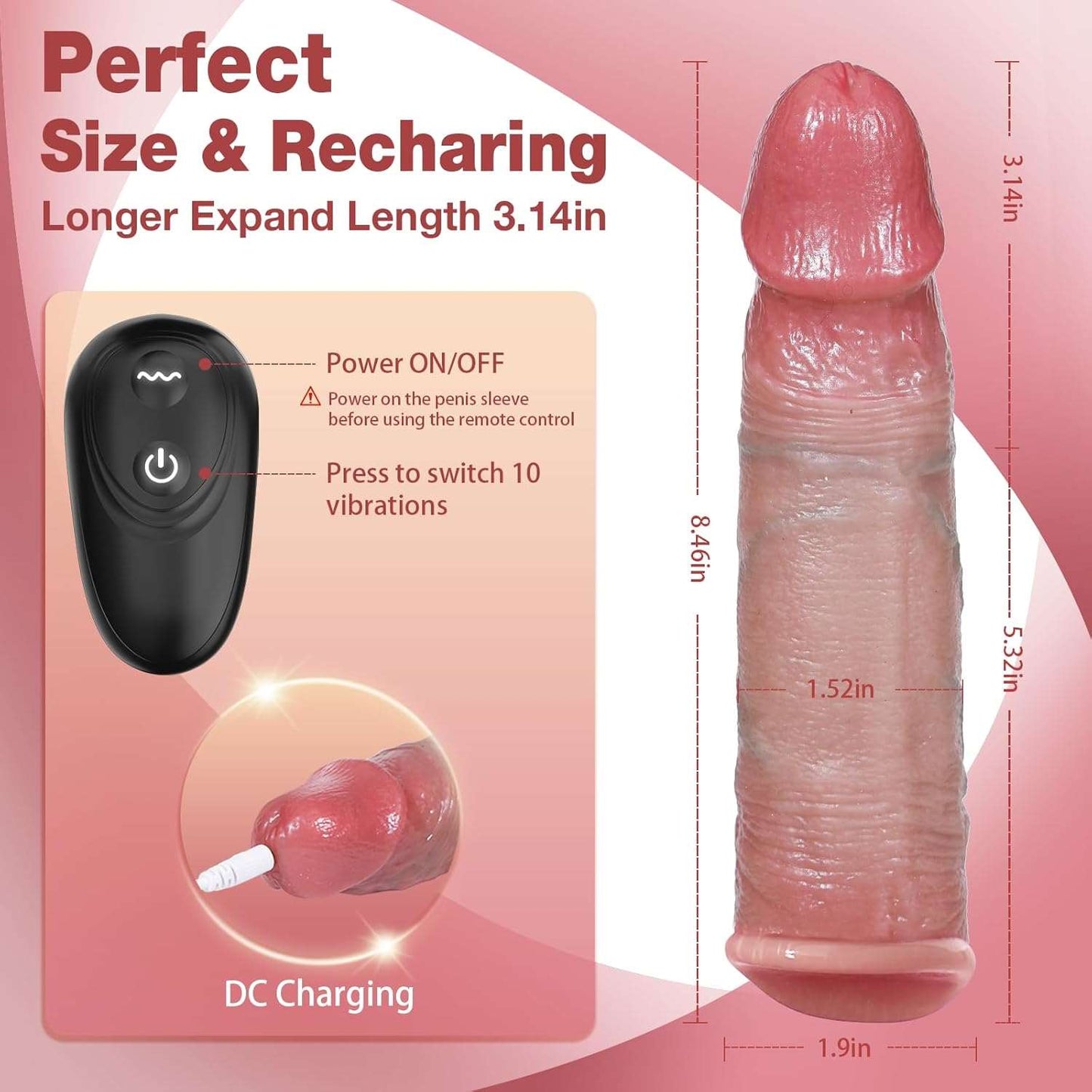 VibeSleeve Remote Control Penis Sleeve Rings Set-4