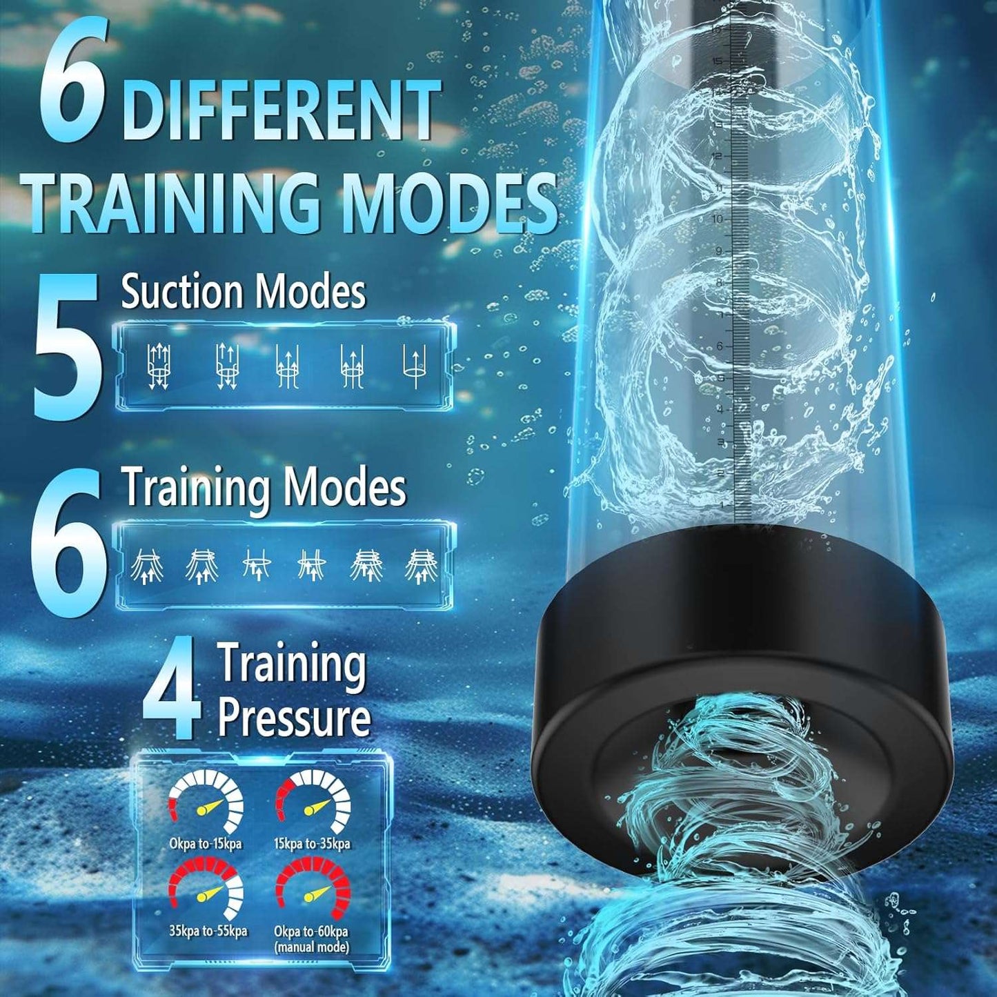 VortexGrip 4-in-1 Electric Penis Pump, Masturbator & Trainer-1