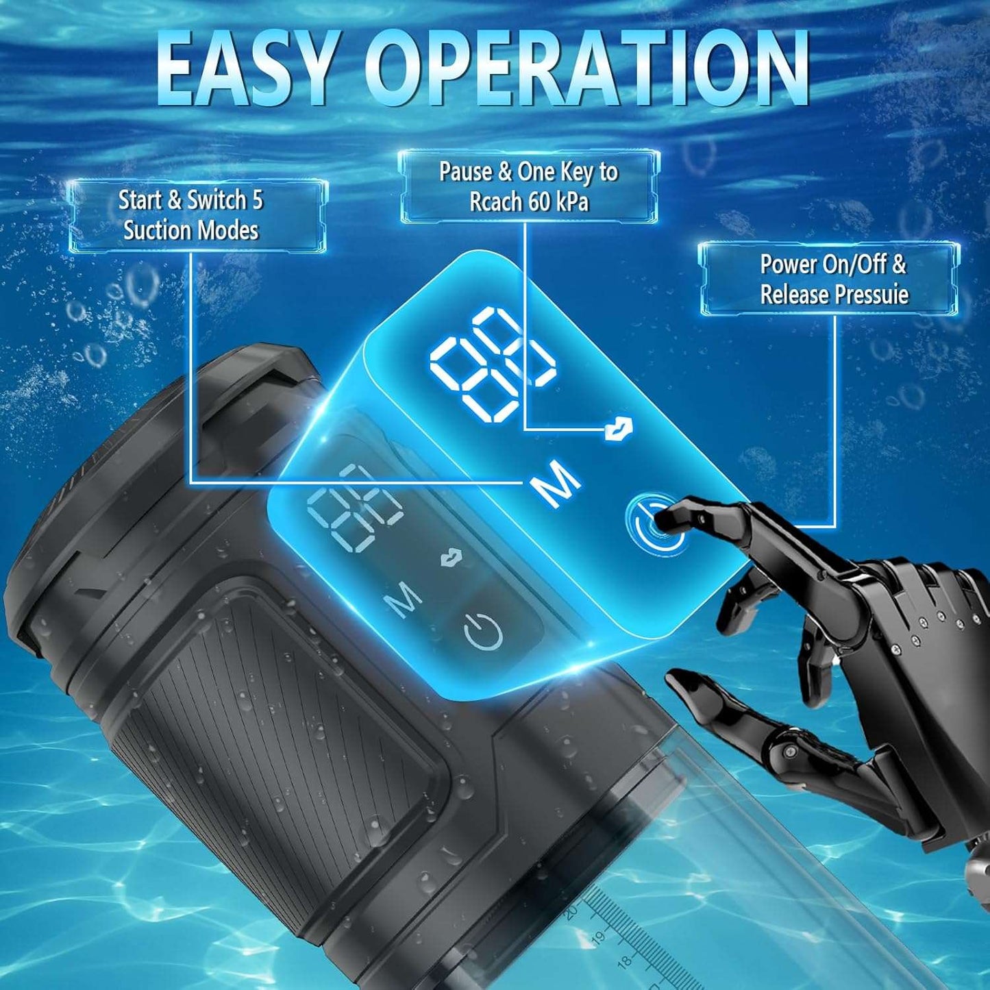 VortexGrip 4-in-1 Electric Penis Pump, Masturbator & Trainer-4