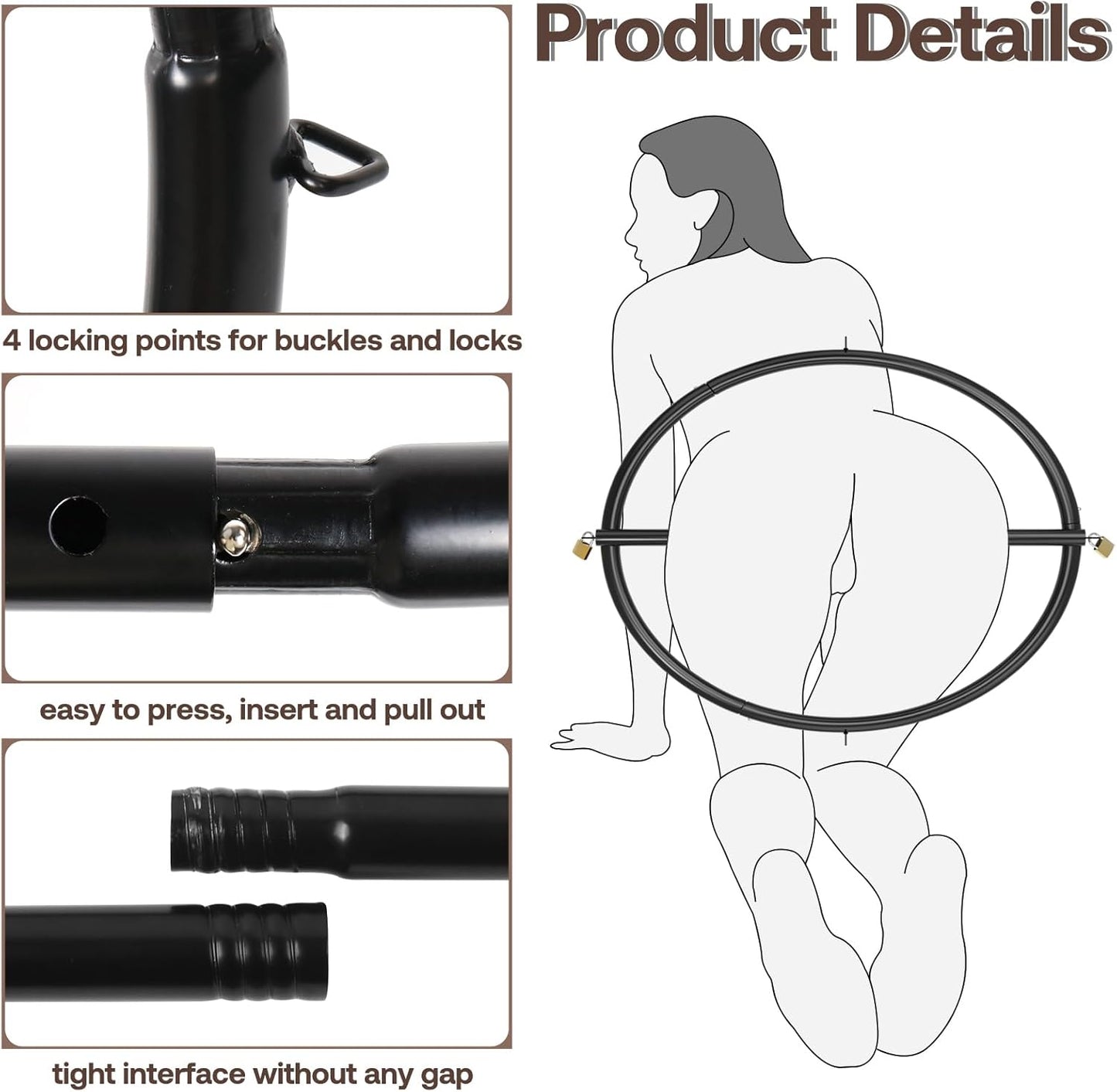 WaistSecure Modular BDSM Spreader Bar Kit-3
