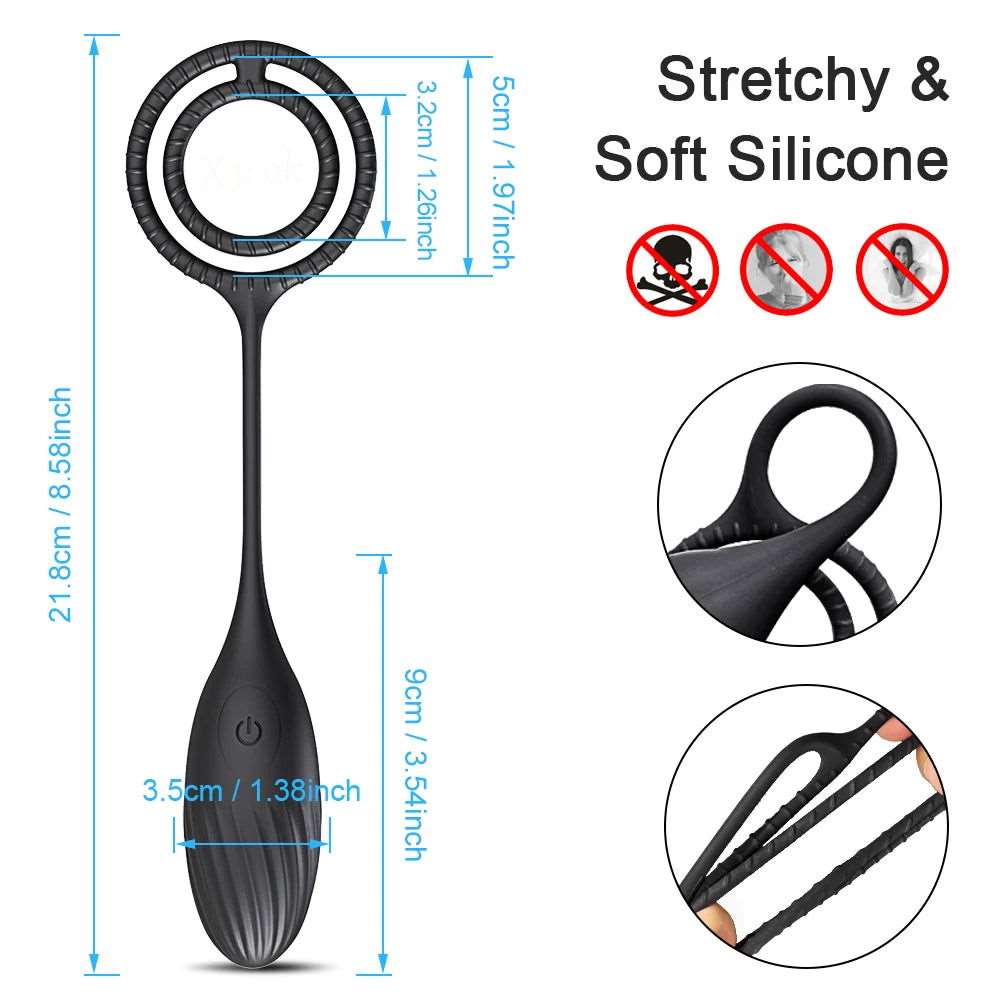 Wireless Control Prostate Massager Cock Ring-4