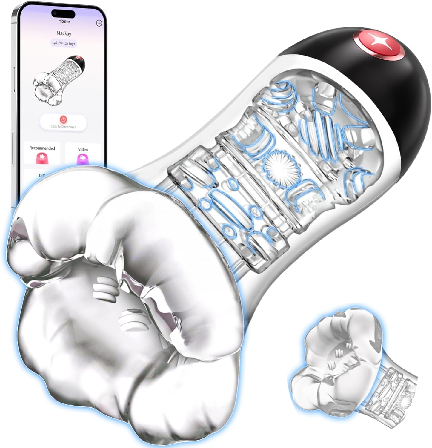 VibeView App-Controlled Transparent Stroker-1